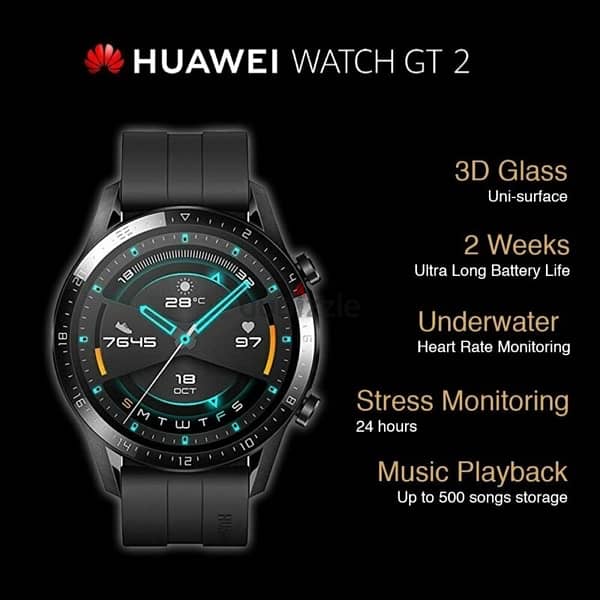 للبيع ساعة هواوي Huawei GT 46mm بحالة ممتازة السعر 30 دينار 12