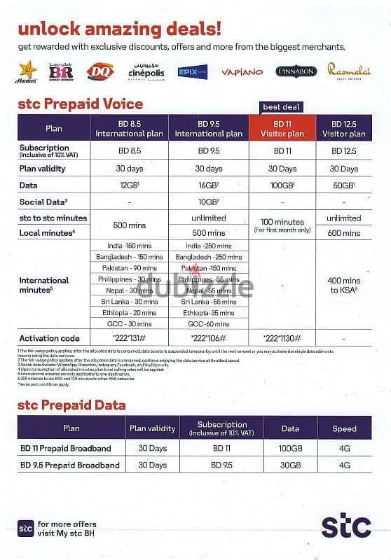 STC 5G Postpaid plans, ESim and Physical sim both available. 9