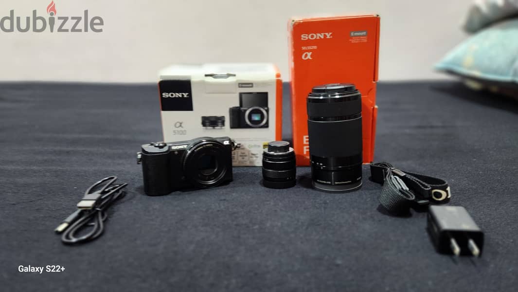 SONY A5100 Camera With 55.210mm Lens & E Mount 35MM F/1.7 Lens 9