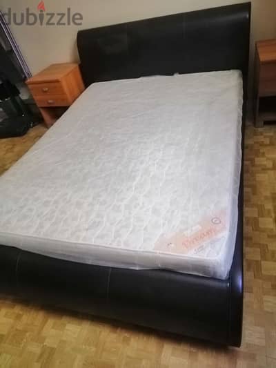 Bed with mattress