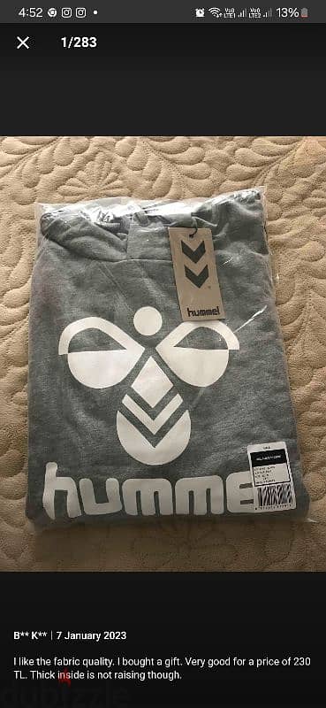 10BD SIZE LARGE ORIGINAL HUMMEL SWEATSHIRT