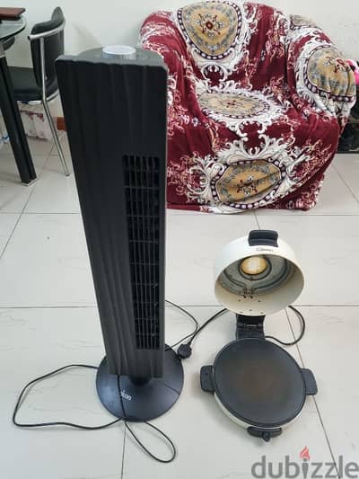 Ikon Tower fan and Clickon Roti maker