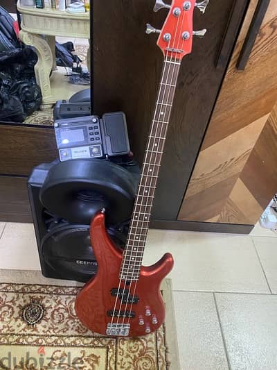 bass guitar + speaker + zoom