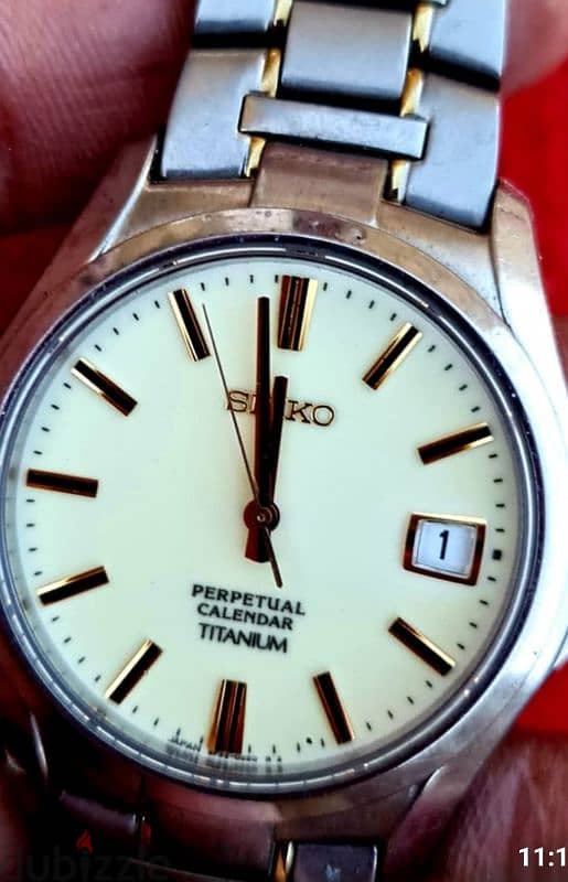 seiko perpetual calendar titanium watch 0