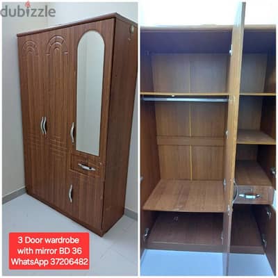 Wardrobe 3 Dooor and other itemss for sale with Delivery