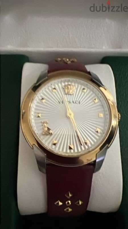 ladies watch versace leather strap 0