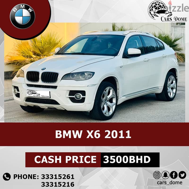 BMW X6  بي ام دبليو اكس 2011 V6 7