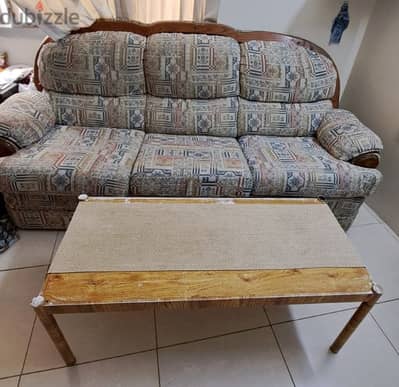 sofa with table