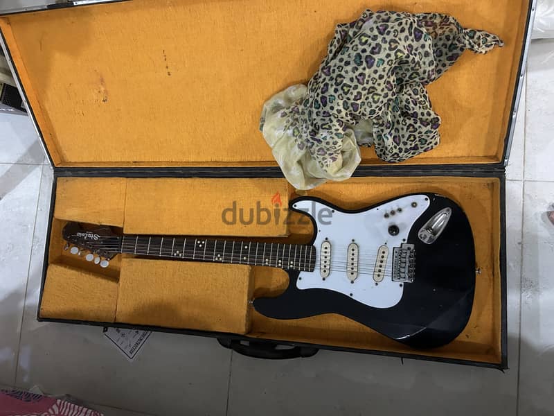 Guitar hard case with guitar 1