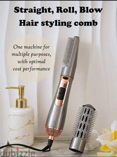 Hair straightening Comb 2-in-1 Hair Curler Hair Straightener