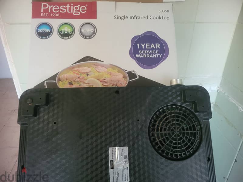 Prestige UK brand 2000W 650°C Infrared Cook Top stove plate 1