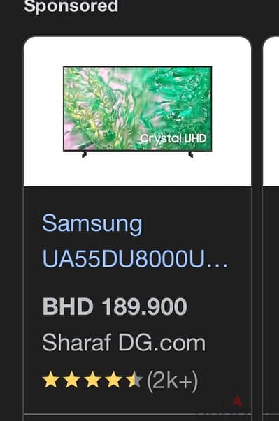 Samsung HDR 4K Smart TV  55”