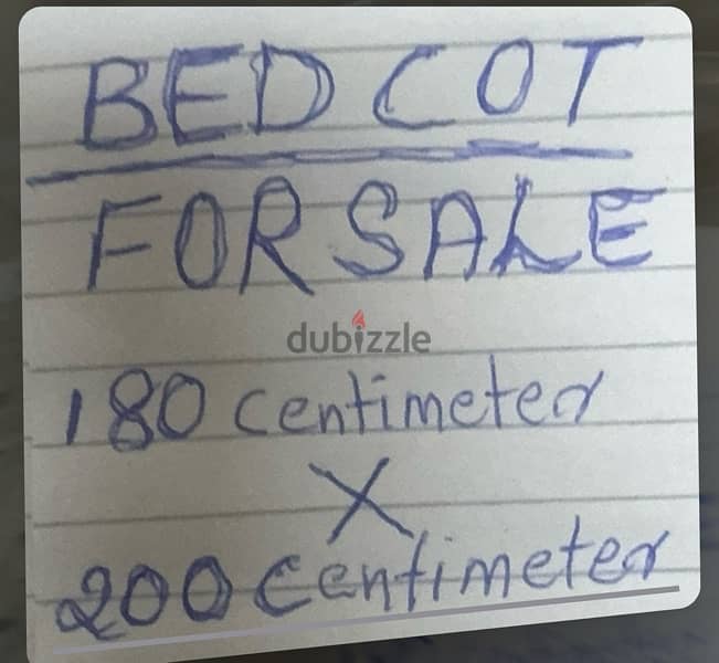 ONLY Sale For BED COT 0