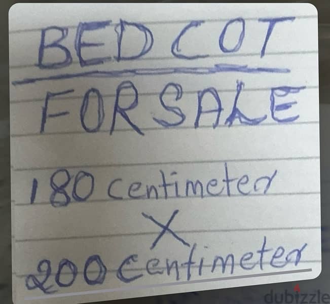 ONLY Sale For BED COT 3