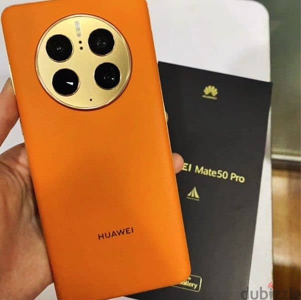 Huawei mate 50 pro orange gold 12 gb 512 new condition 1