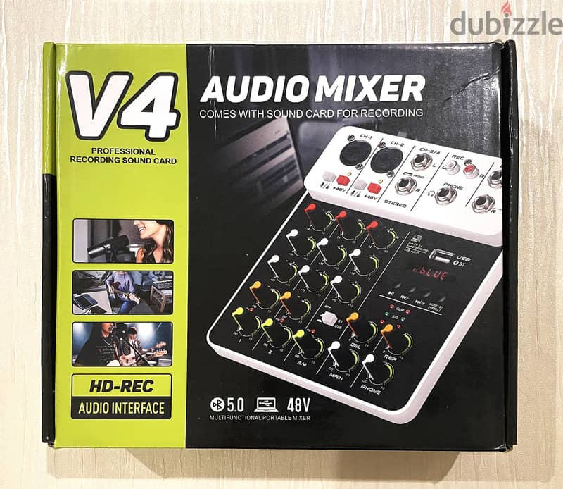 Mini Audio Mixer 4 Channel 0