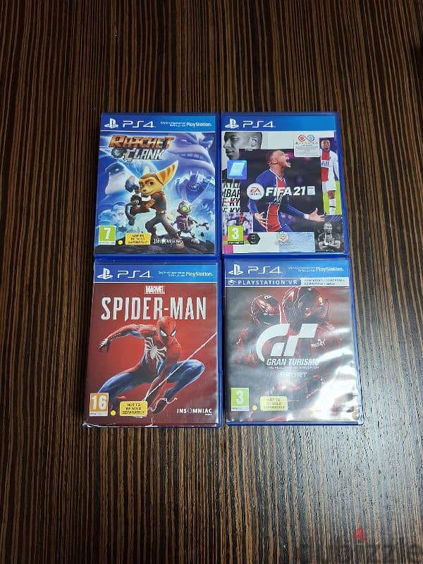 PS4 SLIM 500 GB with 1 controller + 4 games 2