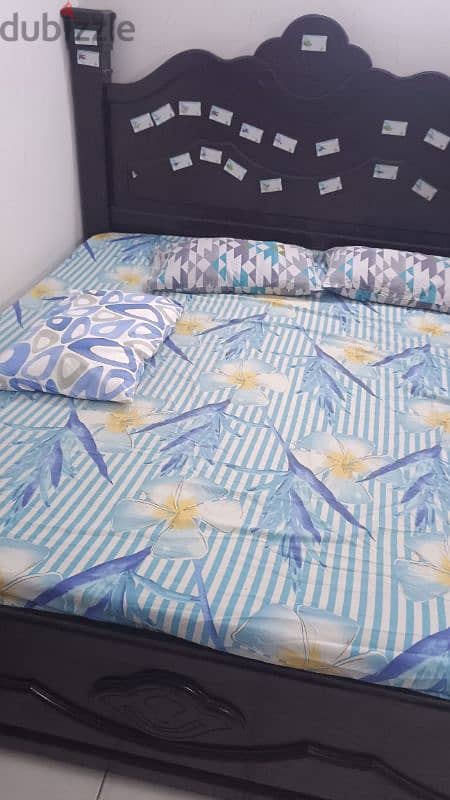 Wooden bed and mattress for sale without delivery 2