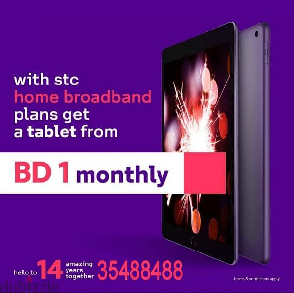 stc fiber only 18.15 BHD per month for a free or discounted Device. 7