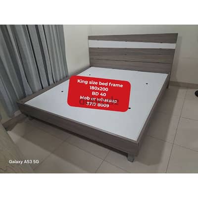 King size bed frame and other household items for sale with delivery