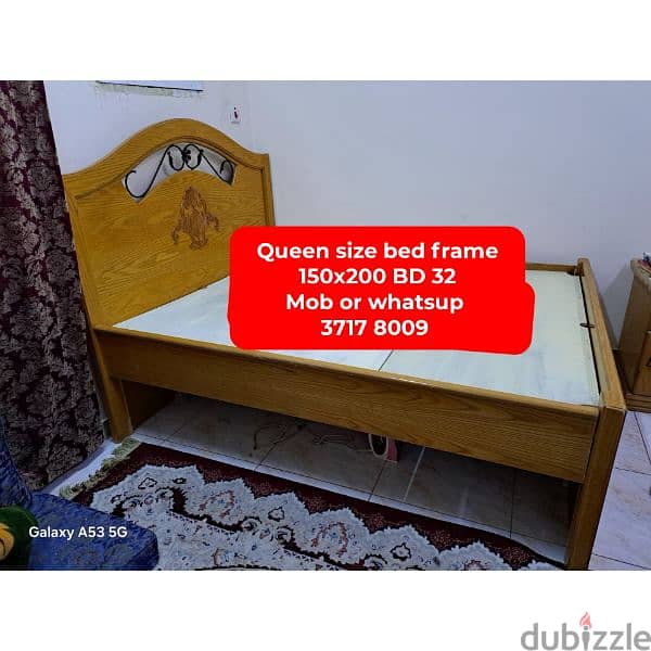 King size bed frame and other household items for sale with delivery 8