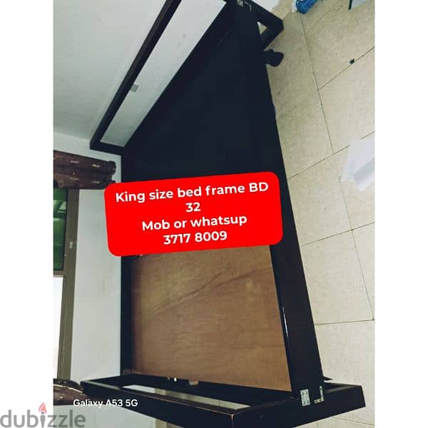 King size bed frame and other household items for sale with delivery 17