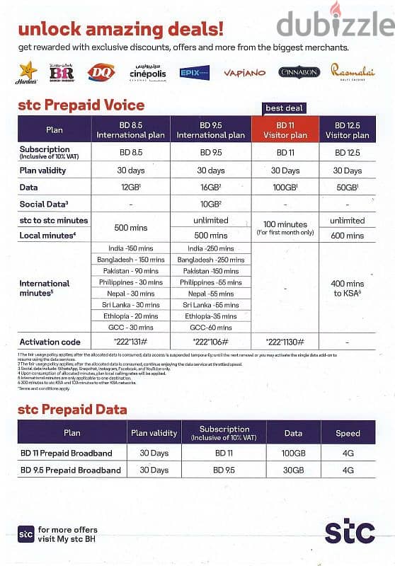 STC 5G Postpaid plans, Data Sim + Mifi, 5G Home broadband. Voice plans 8