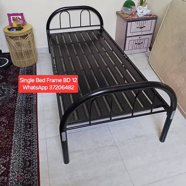 Queen size wooden bed with mattress and other items for sale 10