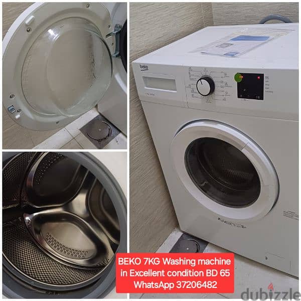 BEKO 7 kg front laod washing machine and other items for sale 0