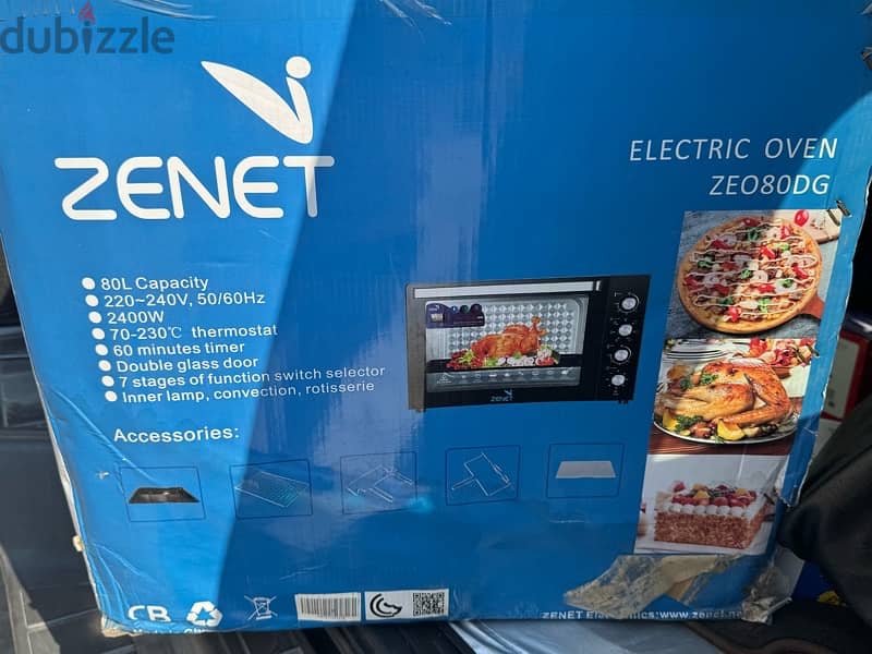 BRAND NEW ZENET 80 LTR DOUBLE GLASS MICRO OVEN 2