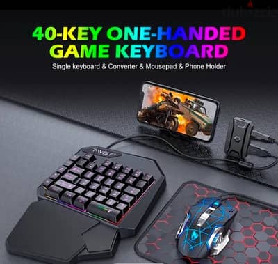 PUBG gaming keyboard and mouse and Cooling stand