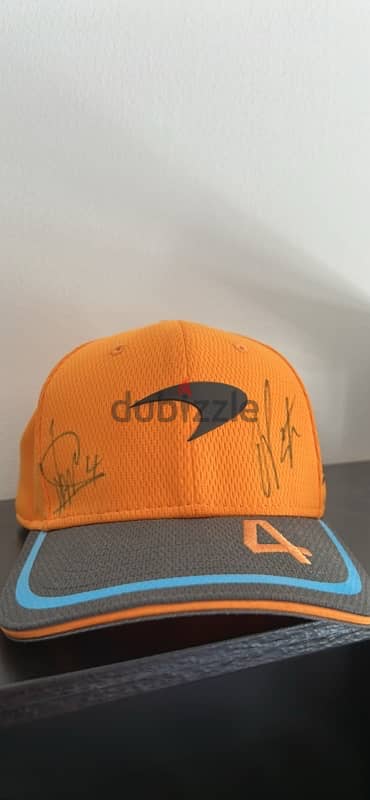 Lando Norris and oscar piastri Signed Mclaren f1 cap