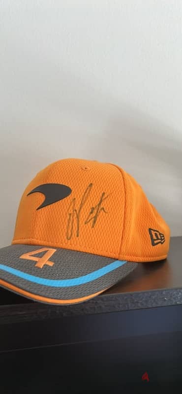 Lando Norris and oscar piastri Signed Mclaren f1 cap 2