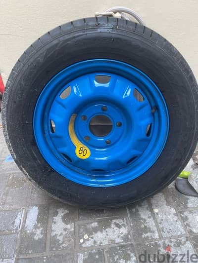 Car tyre ring 16” with a new tire size 265/65/16 for sale