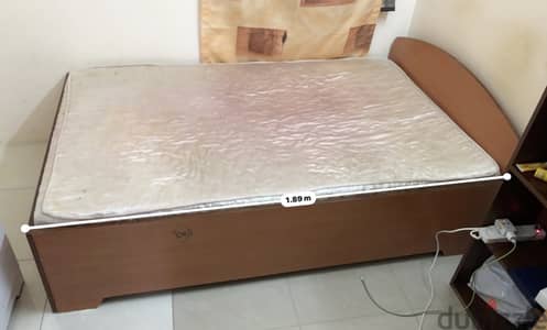 Wooden Bed with mattress for sale