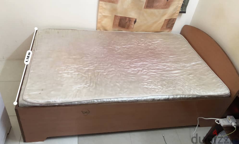 Wooden Bed with mattress for sale 2