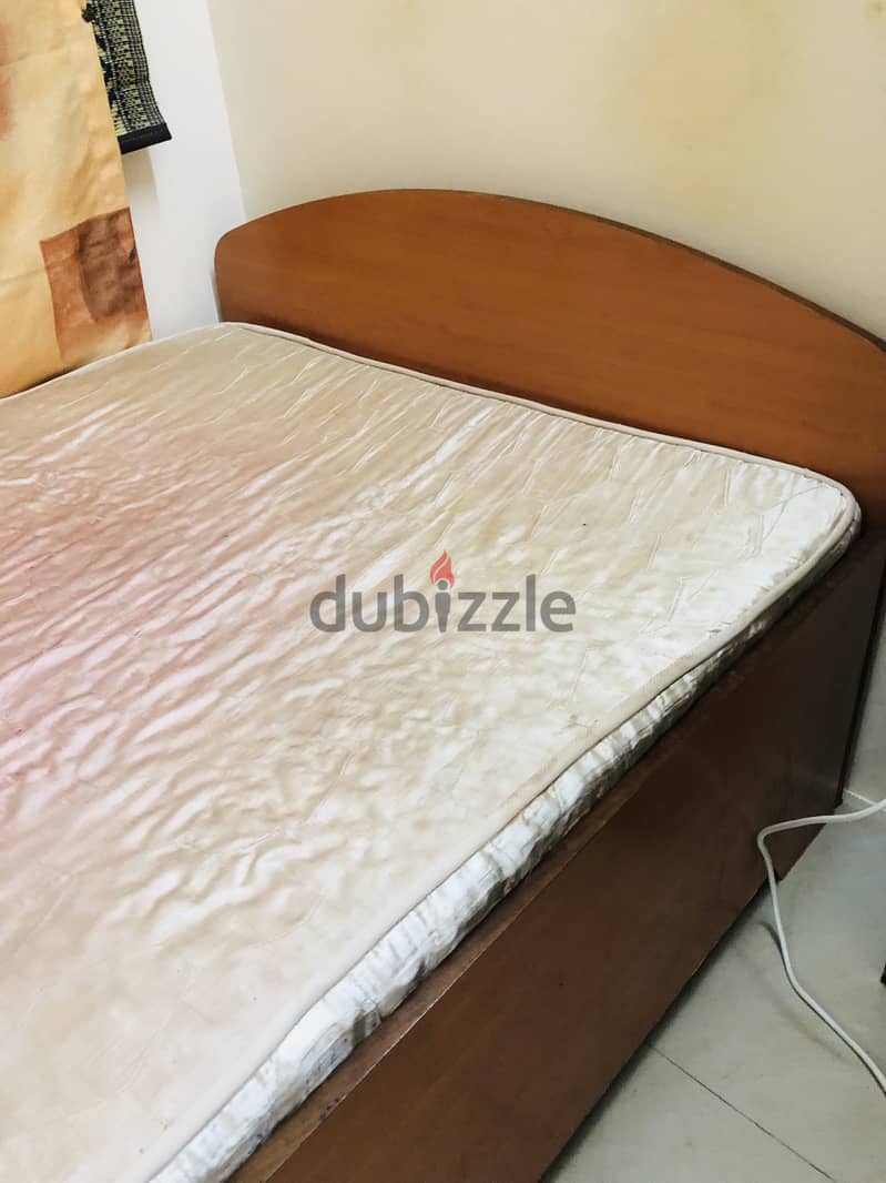 Wooden Bed with mattress for sale 5