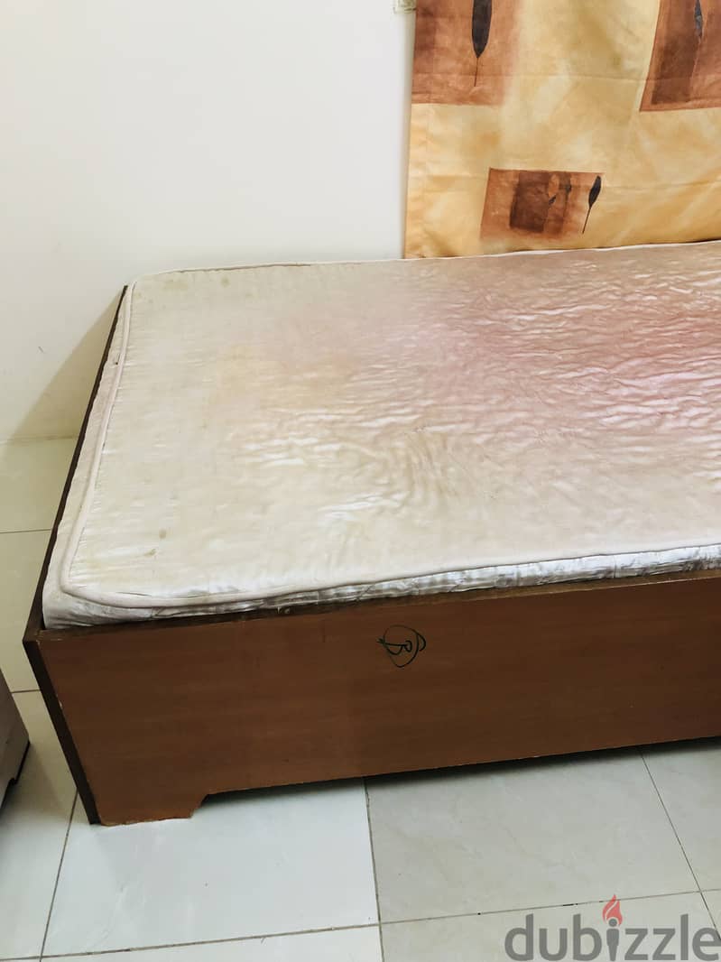 Wooden Bed with mattress for sale 6