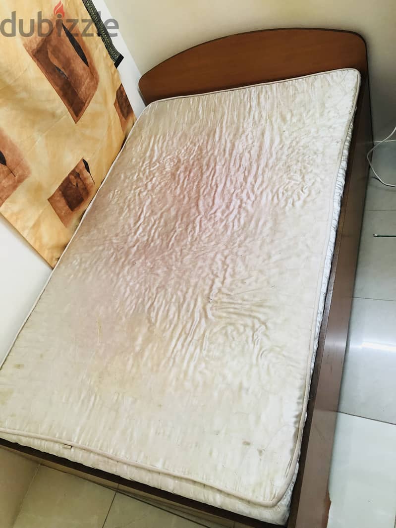 Wooden Bed with mattress for sale 7