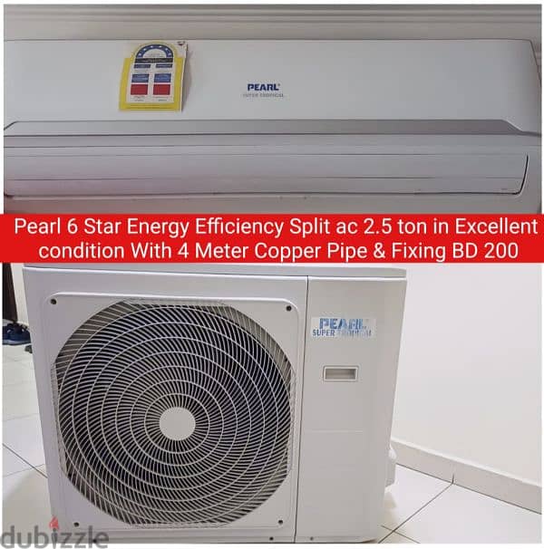 Pearl 2 ton split ac and other items for sale with Delivery fixing 14