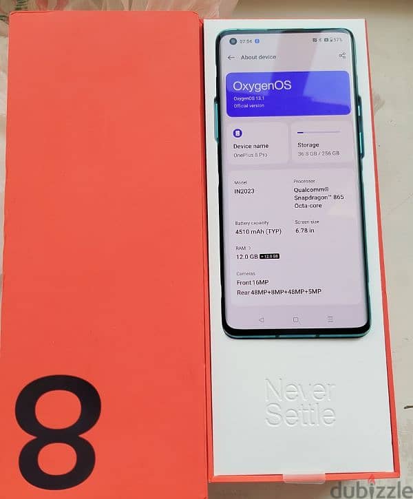 OnePlus 8 Pro 5g ram 12+12/256 GB complete box 5