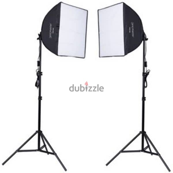 2 soft box studio camera lights with triipods 0