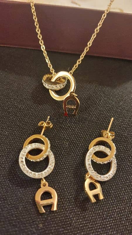 Aigner Necklace and Earrings 2