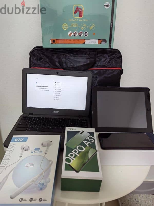 New oppo 256GB PHONE + LAPTOP + CHROME 75bhd only 3