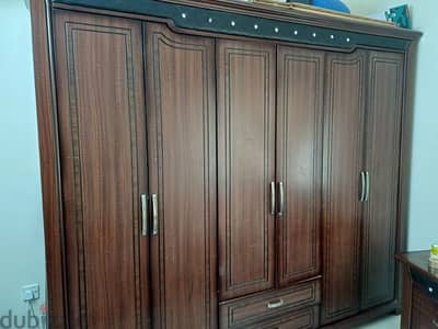 6 Door cupboard , dressing table, and pedestal drawer