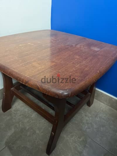 wooden square corner side table