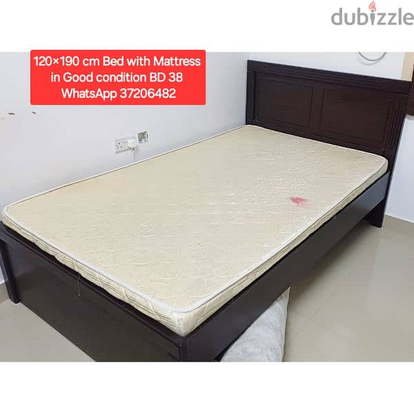 120×200 cm Bed with Mattress and other items for sale with Delivery 4