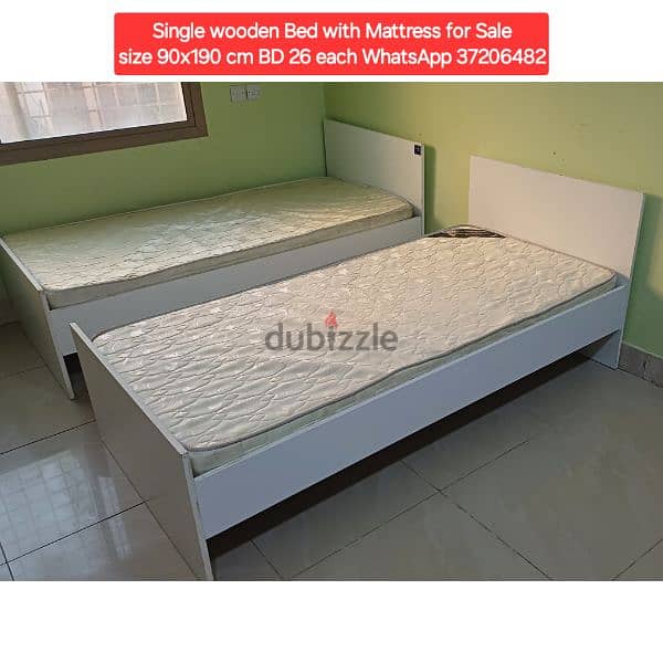 120×200 cm Bed with Mattress and other items for sale with Delivery 5