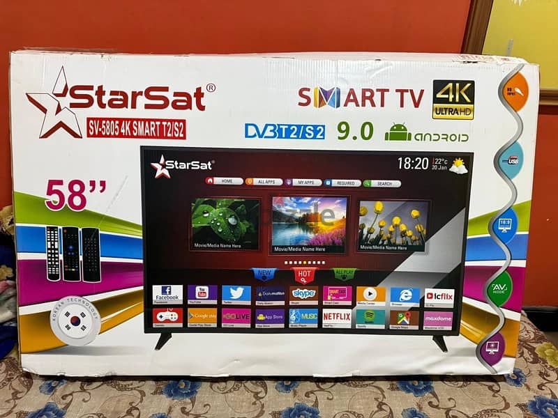 Starsat 58 inch smart 4k Ultra HD LED for sale 5