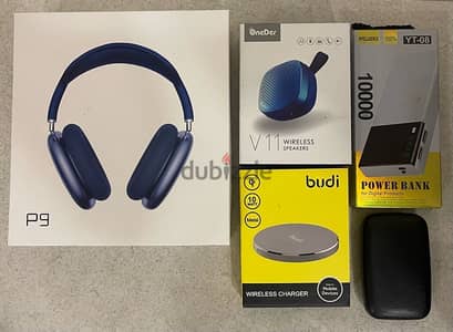 Wireless Headset, Wireless Speaker, Wireless Charger, Baseus Powerbank